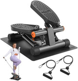Niceday Steppers for Exercise, Mini Stair Stepper with Resistance Bands at Home Workout Equipment with 300LBS Loading Capacity, Hydraulic Fitness Stepper with LCD Monitor