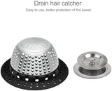 LEKEYE Shower Drain Hair Catcher/Bathtub Drain Cover/Drain Protector for Pop-Up & Regular Drains(Black)