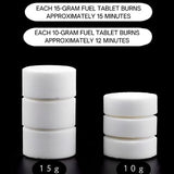 Godora Solid Fuel Tablets, Powerful Solid Fuel (1300-Degree), Lit Easily Solid Fuel Tablets, Waterproof Solid Fuel Tablets for Backpacking, Outdoor, Camping, and Emergency Use -Eco Friendly