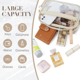 Missnine Clear Bag for Stadium Events Quilted Clear Purse for Women Stadium Approved PVC Crossbody Concert Bag