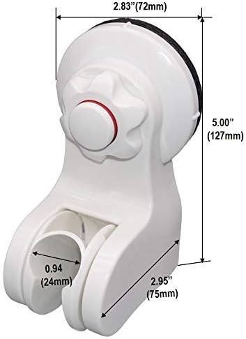 Pump&fix 45 Degrees Adjustable Handheld Shower Head Holder Suction Cup Wall Mount Bracket