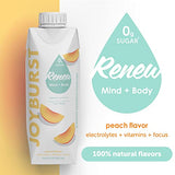 Sugar Free Electrolyte Water, Zero Calorie Hydration Drink, Refresh, Hydrate & Recover, Electrolytes+Vitamin B's + Focus, Comes in Eco-friendly Tetra Pak® packages (Peach, 12 Packs)