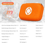 Car-Home Survival First-Aid Kit Emergency-Kit - Orange 273Piece Equipment Travel Supplies First Aid Set Home Essentials Camping Hiking YIDERBO