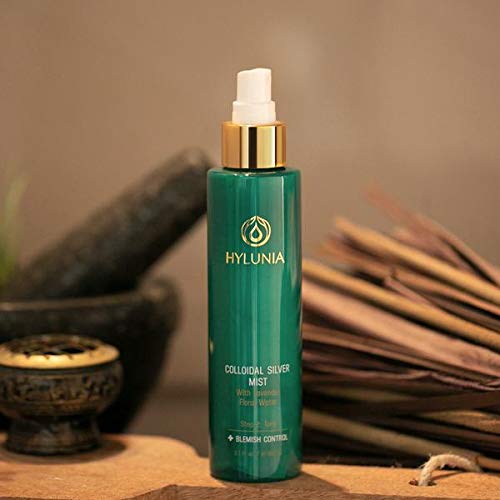 Hylunia Colloidal Silver Mist Toner 5.1 fl. oz. – Hydrating Versatile Toner for Acne-Prone Inflamed Skin | Infused with Colloidal Silver & Lavender for Glowing Skin Cuts & Burns, Body-Refresher