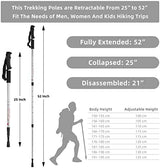 Aihoye Collapsible Trekking Poles - 2 Pack, Lightweight, Anti-Shock Walking Sticks - Adjustable for Men and Women