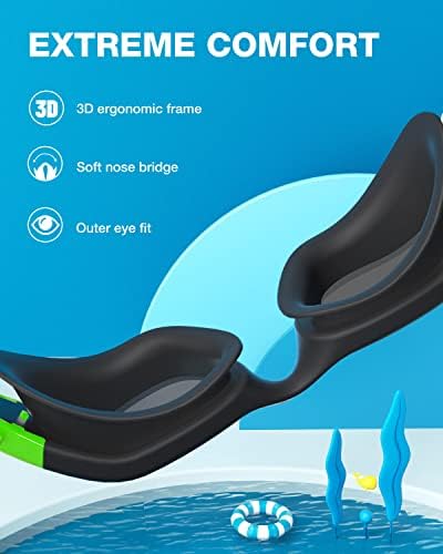 ZIONOR Kids Swim Goggles, G1 MINI UV Protection Anti-Fog Polarized Swimming Goggles for Age 6-14