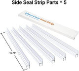 AmazerBath 5 PCS Shower Door Side Seal Strip for 3/8 Inch Glass - 15.75 Inches x 5, 5 Sections Segmented Shower Installation Kit, Frameless Glass Door Seal Strip