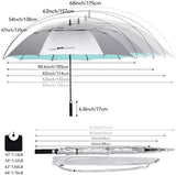 G4Free 47/54/62/68 Inch UV Protection Golf Umbrella Auto Open Vented Double Canopy Oversize Extra Large Windproof Sun Rain Umbrellas