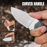 Kizer Beaver Fixed Blade Knife with Sheath, 2.75" Nitro-V Steel Blade EDC Camping Knife with Black Micarta and Orange G10 Handle, Small Bushcraft Survival Hunting Knives for Men Women, 1078A2