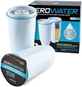 ZeroWater Official Replacement Filter - 5-Stage 0 TDS Filter Replacement - System IAPMO Certified to Reduce Lead, Chromium, and PFOA/PFOS, 2-Pack, White