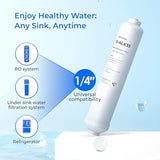 Waterdrop 𝐀𝐥𝐤𝐚𝐥𝐢𝐧𝐞 Water Filter WD-ALK35, Alkaline Filter for Reverse Osmosis System, pH Balance and Restore Minerals for RO Alkaline Filter, Under Sink Water Filter, 1/4" Quick Connect