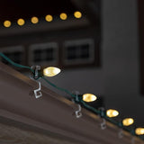 Holiday Lighting Outlet Faceted C7 Christmas Lights | Orange LED Light Bulbs Holiday Decoration | Warm Christmas Decor for Indoor & Outdoor Use | 2 SMD LEDs in Each Light Bulb | Set of 25