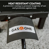 GasOne High Pressure Single Propane Burner - Outdoor Cooking with Heat Shield and Guard – Propane Burner Head for Camping, Tailgating, Seafood Boil, Home Brewing - Patent Pending