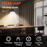 USB Solar Camping Light Remote Tent Light 2 Pack - 4000LM Portable LED Rechargeable Camping Lantern Hanging IPX4 Waterproof Emergency Light for Camping, Hiking, Power Failure, Hurricane (120 LEDs)