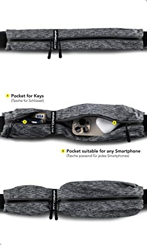Fitgriff® Running Belt for Men & Women - Secure Jogging Pouch for Phone, Keys & Essentials - For All Cell Phones