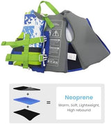 Zeraty Toddler Swim Vest Neoprene Kids Float Jacket Swimming Aid for Children Girls and Boys 20-30-40-50-60-70-80Lbs with Dual Adjustable Safety Straps
