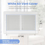 12 x 8 Inch [Duct Opening] Air Vent Covers for Wall or Ceiling - High Airflow 2 Way Steel Ventilation - Adjustable Wall/Ceiling Register, 13-3/4 Inch x 9-3/4 Inch [Overall Dimensions]