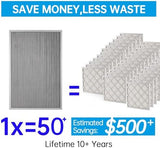 UBeesize 12x20x1 Air Filter HVAC AC Furnace Filter,MERV 8,Reusable Washable, Lasts a Lifetime,Permanent Air Filter,Breathe Fresher,Home And Office(Actual Size:11.69x19.8x0.8Inch)