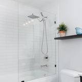 G-Promise All Metal 12 Inch Dual Shower Head with Handheld Combo, Rain Shower Head, Adjustable Extension Arm, Smooth 3-Way Diverter, 71 Inch Extra Long Hose - A Bathroom Upgrade(Brushed Nickel)