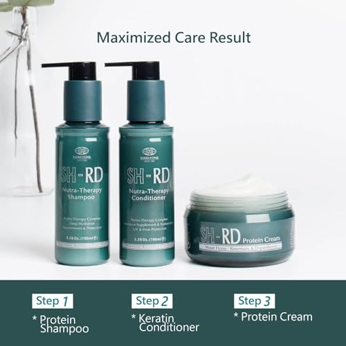 SH-RD Protein Cream for Dry Damaged Hair, 2.71oz/80ml - Leave-In Conditioner with Rosemary Extract, Hydrolyzed Silk Protein to Restore, Revitalize and Repair Split Ends for All Hair Types