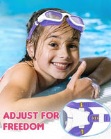 Kids Swim Goggles,Swimming Goggles for Kids 6-14, Anti-Fog UV Protection Pool Glasses for Boys Girls