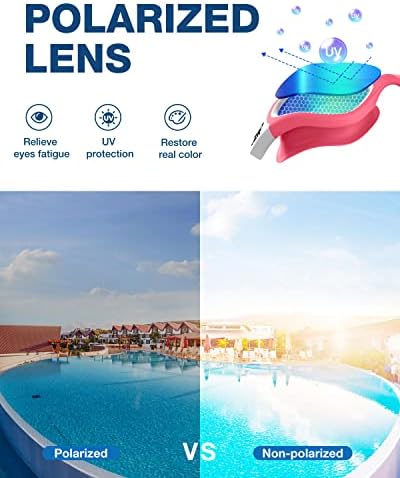 ZIONOR G1 Polarized Swimming Goggles for Unisex Adult Women Anti Fog 100% Anti UV Diving Goggles