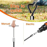 Ground Anchors Screw in Tent Stakes Heavy Duty Trampoline Stakes High Winds, Ground Anchors for Camping Tent, Canopies, Carports, Sheds, Swing Sets, Canopy Stakes Kit, Mobile Home Anchors 4 Pack