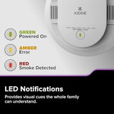 Kidde Hardwired Kidde App Enabled Smart Smoke and Carbon Monoxide Detector, AA Battery Backup, Voice Alerts, Interconnected Alarm