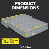 SUV Air Mattress, Ultra-Thick Material Extra-High Car Air Mattress, SUV Mattress for Toyota 4runner, Jeep Wrangler Air Mattress, Car Mattress w/Built-in Pump Inflatable Car Air Mattress Grey