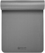 Gaiam Essentials Thick Yoga Mat Fitness & Exercise Mat with Easy-Cinch Yoga Mat Carrier Strap, 72"L x 24"W x 2/5 Inch Thick