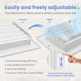 10 x 4 Inch [Duct Opening] Air Vent Covers for Wall or Ceiling - High Airflow 2 Way Steel Ventilation - Adjustable Wall/Ceiling Register, 11-3/4 Inch x 5-3/4 Inch [Overall Dimensions]