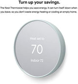 Google Nest Thermostat - Smart Thermostat for Home - Programmable Wifi Thermostat - Fog