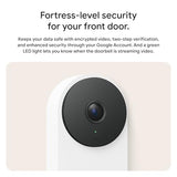 Google Nest Doorbell (Wired, 3rd Gen) - 2K Video and Gemini, Live View, Night Vision, 2-Way Audio - Works with Google Home - 2025 Model - Snow
