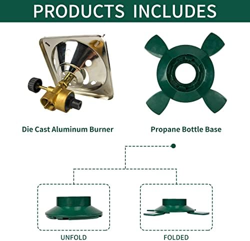 KOMAN Camping Propane Stove,Portable Camping Stove, Backpacking Stove Propane Camping Stove,10000BTU Single Burner Propane Stove for Outdoor Cooking,Fuel by 16 Oz Propane Cylinder (Fuel not Included)
