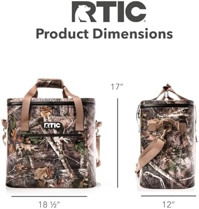 RTIC Ultra-Tough Soft Cooler 40 Can, Insulated Bag Portable Ice Chest Box for Lunch, Beach, Drink, Beverage, Travel, Camping, Picnic, Car, Trips, Floating Cooler Leak-Proof with Zipper