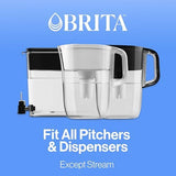 Brita Standard Water Filter for Pitchers and Dispensers, BPA-Free, Reduces Copper, Cadmium and Mercury Impurities, Lasts Two Months or 40 Gallons, Includes 4 Filters for Pitchers