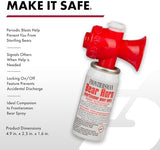 SABRE Frontiersman MAX 9.2 oz. Bear & Mountain Lion Attack Deterrent, Up to 40 ft Range, Contains 2% Major Capsaicinoids + Frontiersman Bear Horn (FBH-LT-AMZ) Kit, Glow-in-The-Dark Safety