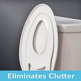 Little2Big Toilet Seat with Built-In Potty Training Seat, Slow Close, Durable Plastic, Made in USA, ELONGATED, White