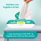 Pampers Baby Wipes, Sensitive, Water Based Wipe, Clinically Proven, Hypoallergenic, and Unscented for Babies, 1008 Wipes Total (12 Flip-Top Packs)