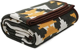 ACUSHLA Merino Wool Camp Blanket - Warm Thick Washable Large Outdoor Camping Sleeping Throw Blanket All Weather Aztec Style 63''X79''