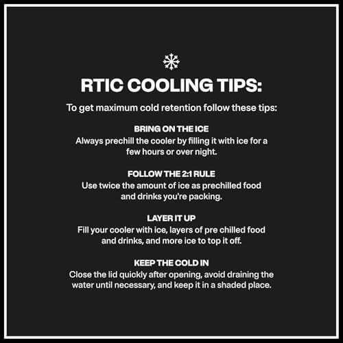 RTIC 8 QT Road Trip Personal Cooler, Small, Compact, Insulated, Portable Ice Chest Box for Food, Drink, Beverage, Beach, Camping, Picnic, Fishing, Boat, 12-Can Capacity