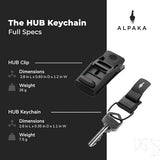 ALPAKA HUB Keychain Magnetic Keychain | Quick Release Magnetic System | Secure and Functional Clip