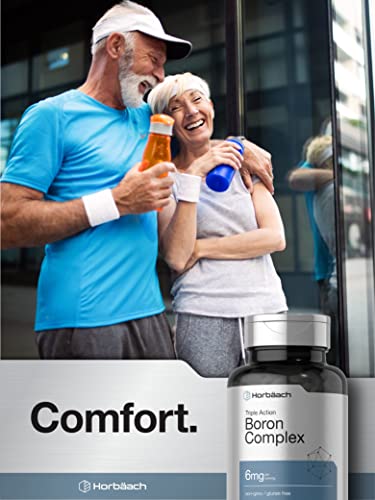 Triple Boron Complex 6 mg Supplement | 300 Tablets | Vegetarian, Non-GMO & Gluten Free | Triple Action Boron Citrate, Boron Glycinate, Boron Asparate | by Horbaach