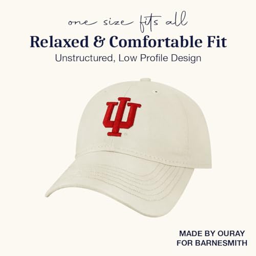 Barnesmith NCAA Adjustable Hat Unisex Adult Relaxed Fit, 100% Cotton, Spirit Logo, One Size Fits All