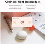 Google Nest Temperature Sensor (2nd Gen) - Room Comfort Sensor with Scheduling - Works with The Nest Learning Thermostat (3rd and 4th Gen) and Nest Thermostat E - Porcelain, White