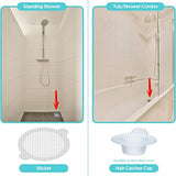 50 Pack, Disposable Shower Drain Hair Catcher Mesh Stickers…