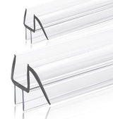 2-Pack Ultra Clear Shower Door Bottom Seal (3/8'' X 39'', Polycarbonate) Frameless Glass Shower Door Seal Strip Shower Door Sweep - Stop Shower Leaks and Create a Water Barrier
