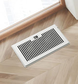 Quiet Register Booster Fan Fits 6" x 12" (Duct Opening Cutout), 10-Speed Smart Heating Cooling AC Vent Booster Fan w/Remote Control & Thermostat Control (White) - Corded