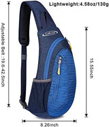 G4Free Sling Bags Men and Women Shoulder Backpack Small Crossbody Chest Sling Backpack (Blue)