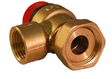CALEFFI PRESSURE RELIEF VALVE 3/4" LOOSE NUT TO 1/2" BSP 6 BAR 311501